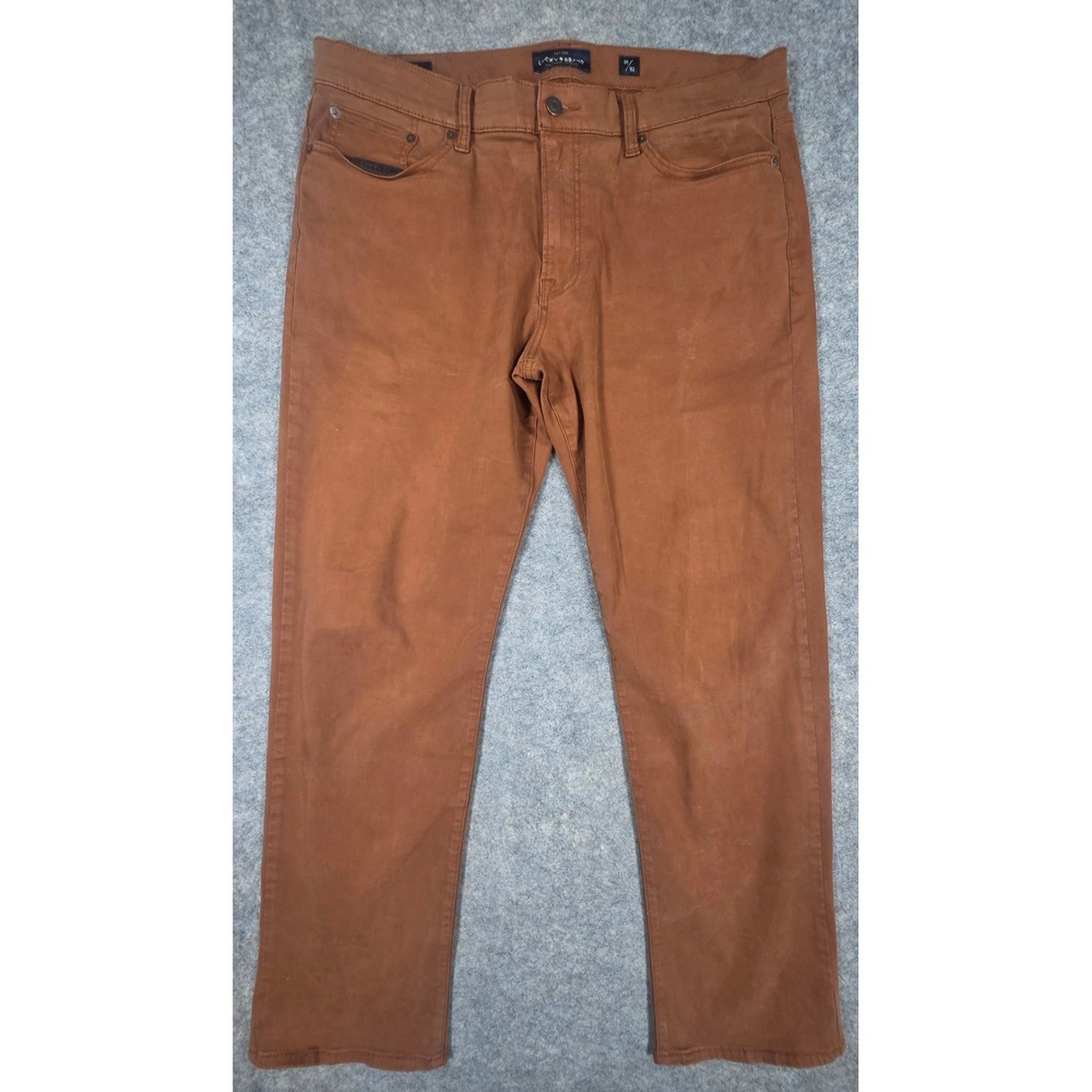 Lucky Brand 363 Straight Leg Pants Mens 36x32 Rust Brown 7MD10393